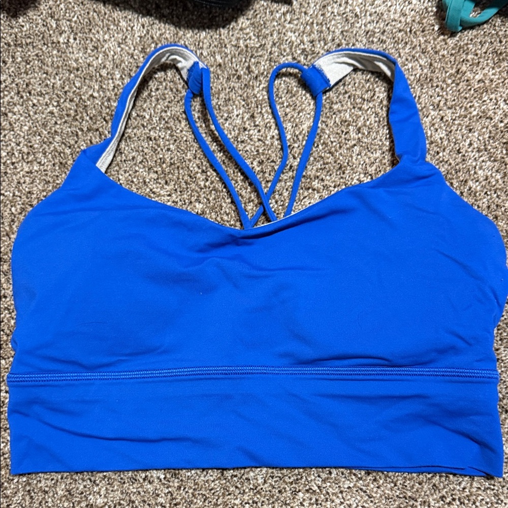 Lululemon longline Blue Sports Bra